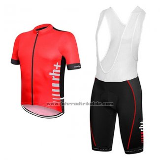 2017 Fahrradbekleidung RH+ Rot Trikot Kurzarm und Tragerhose