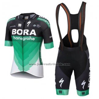 2018 Fahrradbekleidung Bora Grun Trikot Kurzarm und Tragerhose