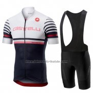 2019 Fahrradbekleidung Castelli Free AR 4.1 Wei Shwarz Trikot Kurzarm und Tragerhose