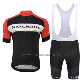 2019 Fahrradbekleidung Colnago Wei Shwarz Rot Trikot Kurzarm und Tragerhose