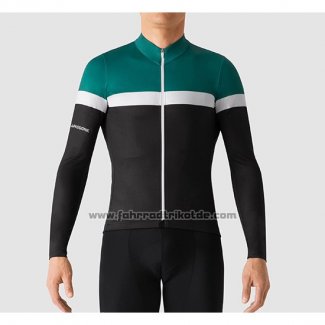 2019 Fahrradbekleidung La Passione Grun Wei Shwarz Trikot Langarm und Tragerhose