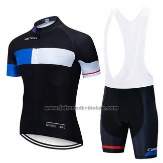 2019 Fahrradbekleidung Orbea Shwarz Blau Wei Trikot Kurzarm und Tragerhose