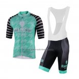 2020 Fahrradbekleidung Bianchi Blau Shwarz Trikot Kurzarm und Tragerhose