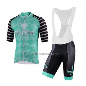 2020 Fahrradbekleidung Bianchi Blau Shwarz Trikot Kurzarm und Tragerhose