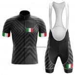 2020 Fahrradbekleidung Italien Shwarz Trikot Kurzarm und Tragerhose
