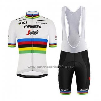 2020 Fahrradbekleidung UCI Weltmeister Trek Segafredo Trikot Kurzarm und Tragerhose