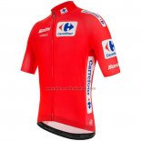 2020 Fahrradbekleidung Vuelta Espana Rot Trikot Kurzarm und Tragerhose