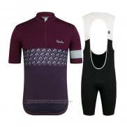 2021 Fahrradbekleidung Rapha Dunkel Volett Trikot Kurzarm und Tragerhose