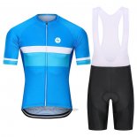 2021 Fahrradbekleidung Steep Blau Trikot Kurzarm und Tragerhose(2)