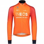 2022 Fahrradbekleidung Ineos Grenadiers Orange Trikot Langarm und Tragerhose