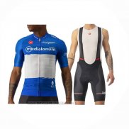 2023 Fahrradbekleidung Giro d'Italia Blau Wei Trikot Kurzarm Und Tragerhose