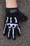 Skull Langfingerhandschuhe Radfahren Shwarz und Wei