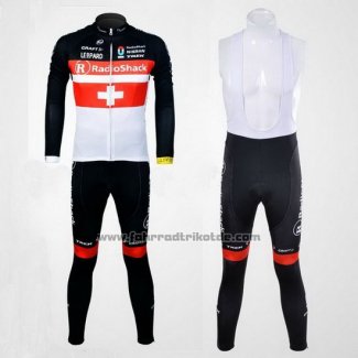 2011 Fahrradbekleidung Radioshack Champion Schweiz Trikot Langarm und Tragerhose