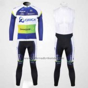 2012 Fahrradbekleidung GreenEDGE Champion Oceania Trikot Langarm und Tragerhose