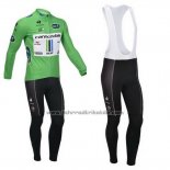 2013 Fahrradbekleidung Cannondale Lider Grun und Wei Trikot Langarm und Tragerhose