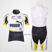 2013 Fahrradbekleidung Puma Shwarz und Wei Trikot Kurzarm und Tragerhose