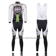 2013 Fahrradbekleidung Rock Racing Shwarz und Grun Trikot Langarm und Tragerhose