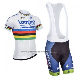 2013 Fahrradbekleidung UCI Weltmeister Lider Lampre Merida Trikot Kurzarm und Tragerhose