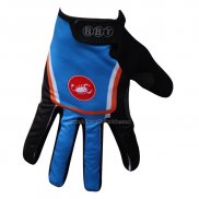 2014 Castelli Langfingerhandschuhe Radfahren Blau