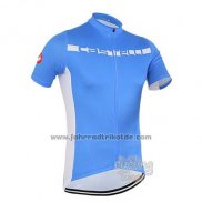 2016 Fahrradbekleidung Castelli Blau und Wei Trikot Kurzarm und Tragerhose