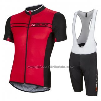 2016 Fahrradbekleidung Nalini Dunkel Rot Trikot Kurzarm und Tragerhose