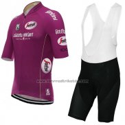 2017 Fahrradbekleidung Giro d'Italia Fuchsie Trikot Kurzarm und Tragerhose