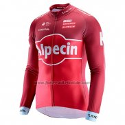 2017 Fahrradbekleidung Katusha Alpecin Rot Trikot Langarm und Tragerhose