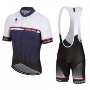 2018 Fahrradbekleidung Specialized Wei Volett Trikot Kurzarm und Tragerhose