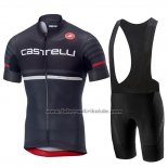 2019 Fahrradbekleidung Castelli Free AR 4.1 Shwarz Trikot Kurzarm und Tragerhose