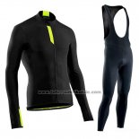 2019 Fahrradbekleidung Northwave Negro Grun Trikot Langarm und Tragerhose