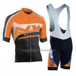 2019 Fahrradbekleidung Northwave Orange Silber Shwarz Trikot Kurzarm und Tragerhose