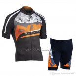 2019 Fahrradbekleidung Northwave Silber Orange Shwarz Trikot Kurzarm und Tragerhose