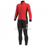 2020 Fahrradbekleidung ALE Rot Trikot Langarm und Tragerhose