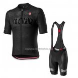 2020 Fahrradbekleidung Giro d'Italia Shwarz Trikot Kurzarm und Tragerhose(1)