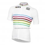 2020 Fahrradbekleidung UCI Wei Mehrfarbig Trikot Kurzarm und Tragerhose