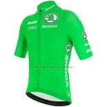 2020 Fahrradbekleidung Vuelta Espana Grun Trikot Kurzarm und Tragerhose