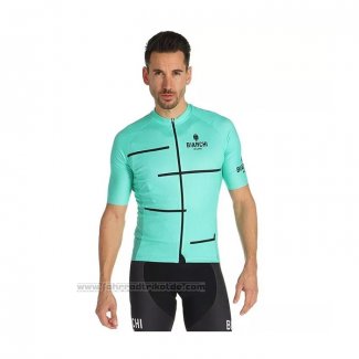 2021 Fahrradbekleidung Bianchi Licht Grun Trikot Kurzarm und Tragerhose(2)