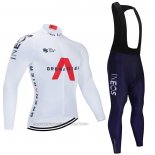 2021 Fahrradbekleidung Ineos Grenadiers Wei Trikot Langarm und Tragerhose