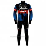 2021 Fahrradbekleidung Trek Shwarz Rot Blau Trikot Langarm und Tragerhose