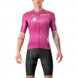2022 Fahrradbekleidung Giro d'Italia Volett Trikot Kurzarm und Tragerhose