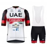2022 Fahrradbekleidung UAE Shwarz Wei Rot Trikot Kurzarm und Tragerhose
