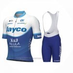 2023 Fahrradbekleidung Jayco Alula Blau Wei Trikot Kurzarm Und Tragerhose