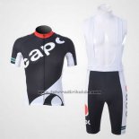 2011 Fahrradbekleidung Capo Shwarz Trikot Kurzarm und Tragerhose