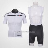 2011 Fahrradbekleidung Giordana Wei Trikot Kurzarm und Tragerhose