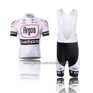 2013 Fahrradbekleidung Argos Shwarz und Wei Trikot Kurzarm und Tragerhose