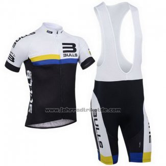 2013 Fahrradbekleidung Bulls Shwarz und Wei Trikot Kurzarm und Tragerhose