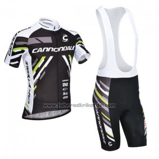 2013 Fahrradbekleidung Cannondale Shwarz Trikot Kurzarm und Tragerhose