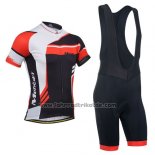 2014 Fahrradbekleidung Monton Rot und Shwarz Trikot Kurzarm und Tragerhose