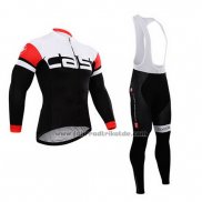 2015 Fahrradbekleidung Castelli Tief Wei und Shwarz Trikot Langarm und Tragerhose