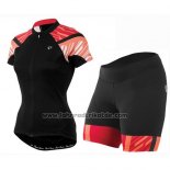 2016 Fahrradbekleidung Frau Pearl Izumi Rot und Shwarz Trikot Kurzarm und Tragerhose